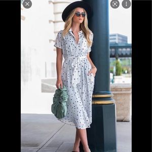 Byegreis belted Madonna dress